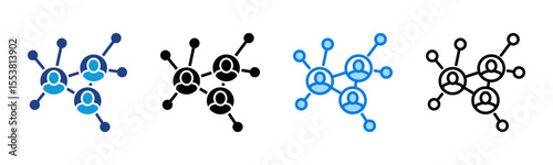 Networking icon sheet multiple style collection