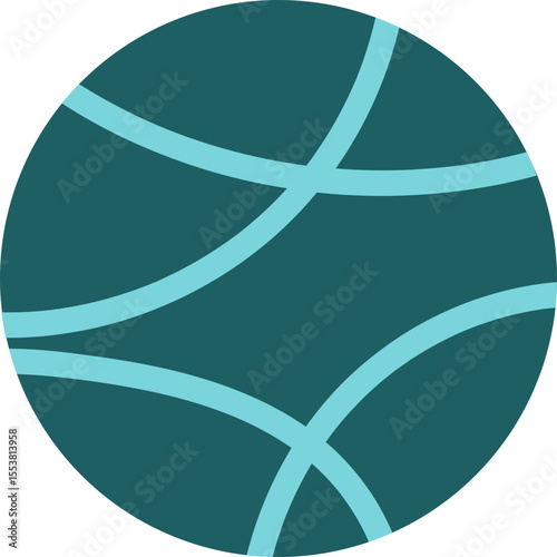 Circular design made of bold, uneven hand-drawn lines with pronounced curvature.
