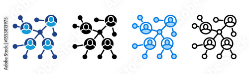 Networking icon sheet multiple style collection