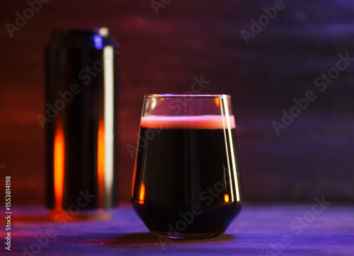 dark craft beer stout glass