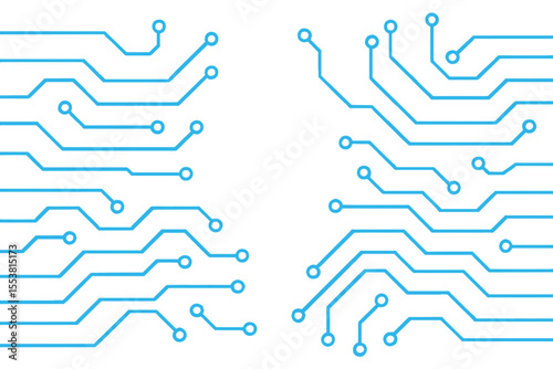 Electronic circuit background with cyber connection, featuring Spu and circuit lines design as a vector illustration