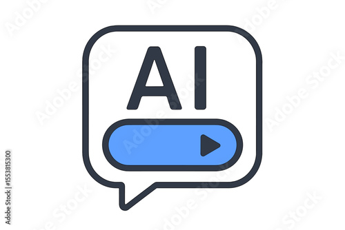 Vector sign for  chat button and generate app, represented by a  icon