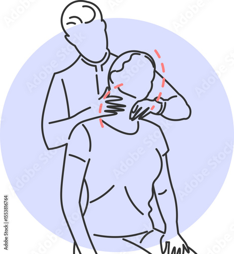 Neck physiotherapy session for relief from pain and muscle stiffness