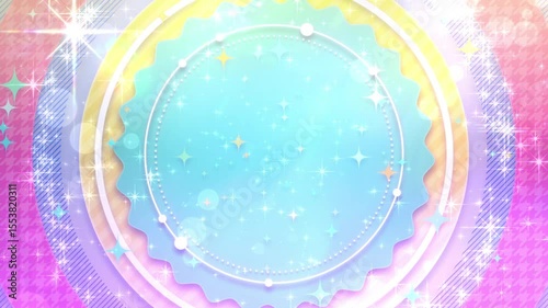 円と光が広がるリッチで幻想的なモーショングラフィックス - カラフル