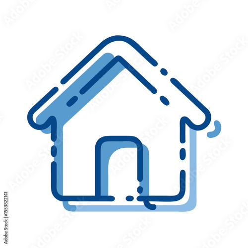 A simple illustration of a home icon representing comfort and family