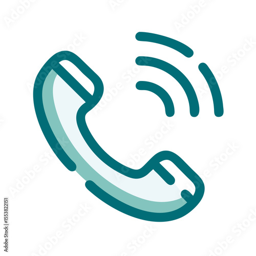 A modern illustration of a telephone icon representing communication and connectivity