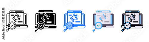 Serp icon set with multiple style collection
