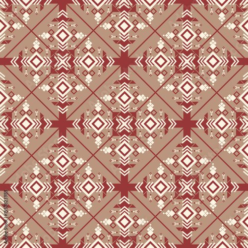 Geometric pattern in earthy tones, seamless design