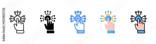 Interactive icon set with multiple style collection