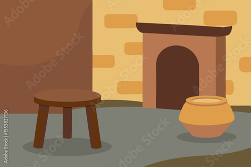 Two elegant wooden chairs flank a small table in a sunlit cafe interior, showcasing minimalist furniture design