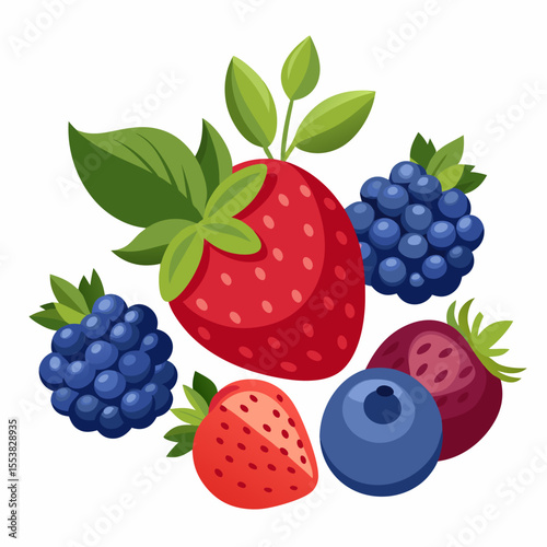 set of berries