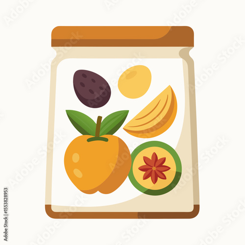 apricot jam in glass jar