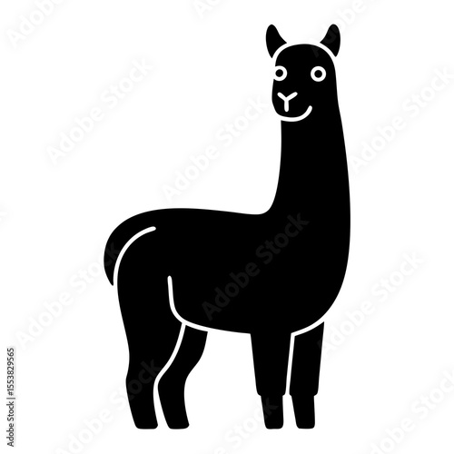 alpaca on white background