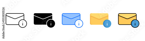 Information icon set with multiple style collection