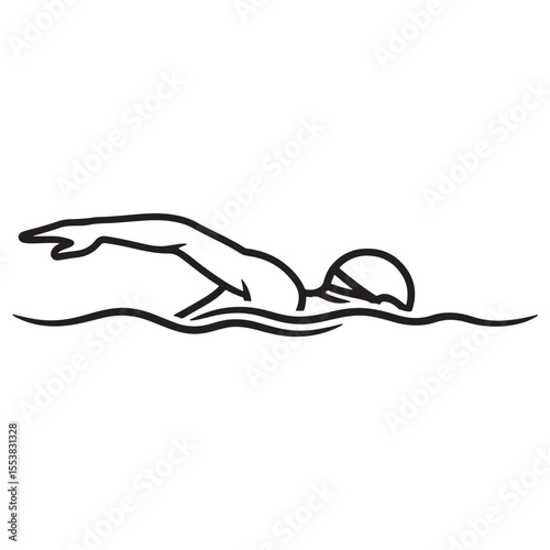 Person Swimming Freestyle Icon