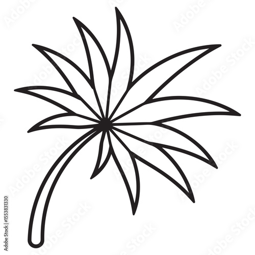 Single Palm Leaf Icon