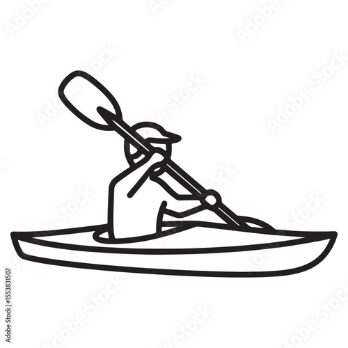 Person Kayaking Icon