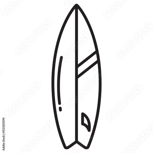 Surfboard with Fin Icon