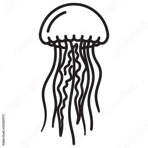 Marine Jellyfish Sea Creature Icon