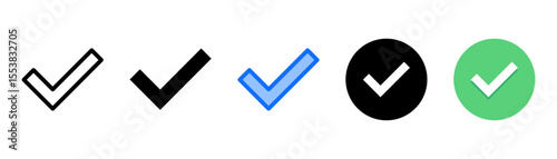Accept icon set with multiple style collection