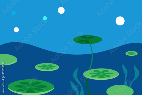 green water lily