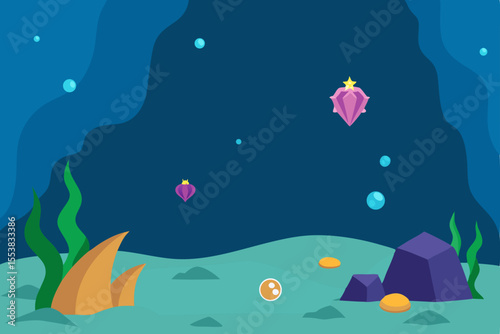 Underwater coral reef teeming with colorful tropical fish