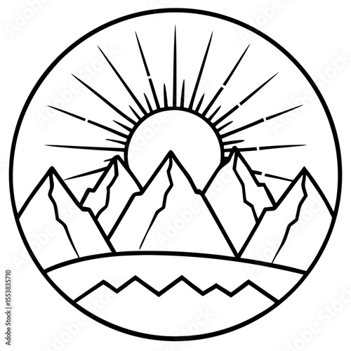 Alpine Sunrise Silhouette