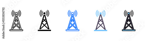 Isp icon set with multiple style collection