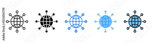 Cdn icon set with multiple style collection