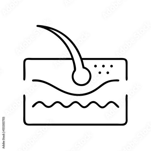 Scalp care icon representing hair health and beauty