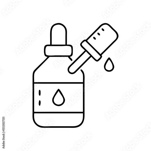 Serum dropper icon representing beauty and cosmetology