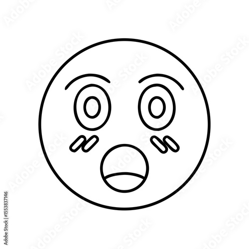 Shocked face icon expressing surprise in public speaking context