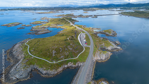 Scenic View of the Atlantic Road and Coastal Walking Path in Norway
