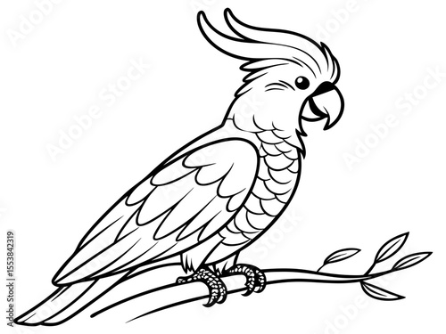 Cockatoo Bird Minimalist Silhouette Design
