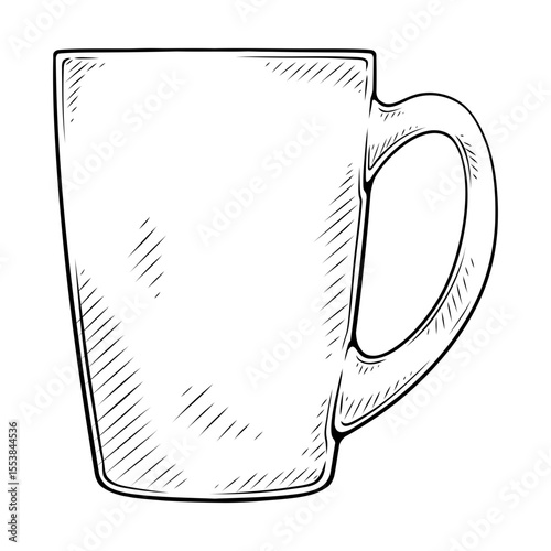 cup glass line art drawing illustration
