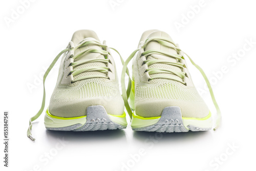 Sport running shoes isolated on white background.