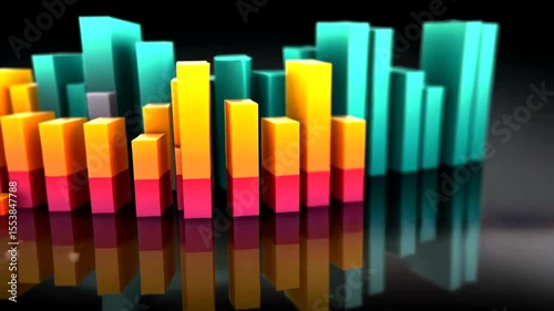 Colorful Data Visualization in Abstract Design
