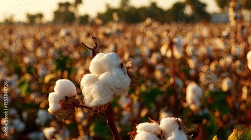 Close-up of cotton bolls in a field.
