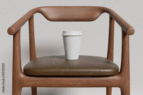 Blank Coffee Cup For Mockup - 3D Rendering