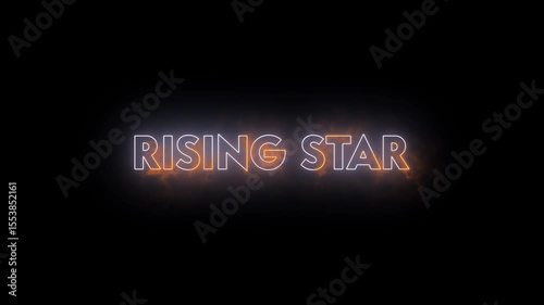 Rising star text animation .templates for poster, cover, banner, social media