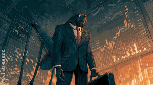 illustration locust investors, private equity, hostile takeover, buyout, investment, shares, fund