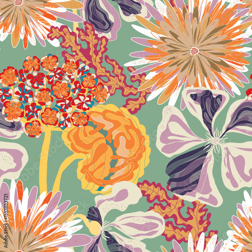 vector seamless pattern, rapport, print wallpaper, space repeating