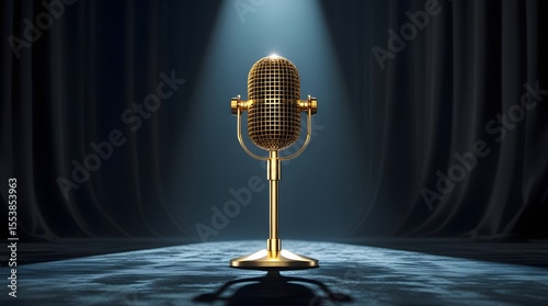 Gold Microphone - Music & Luxury Fusion