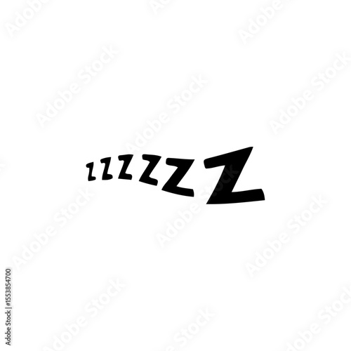 Zzzz icon flat vector design. 