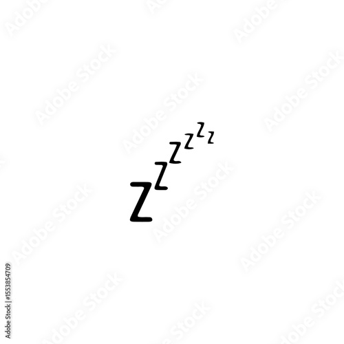 Zzzz icon flat vector design. 