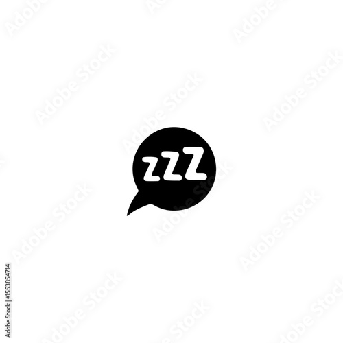 Zzzz icon flat vector design. 