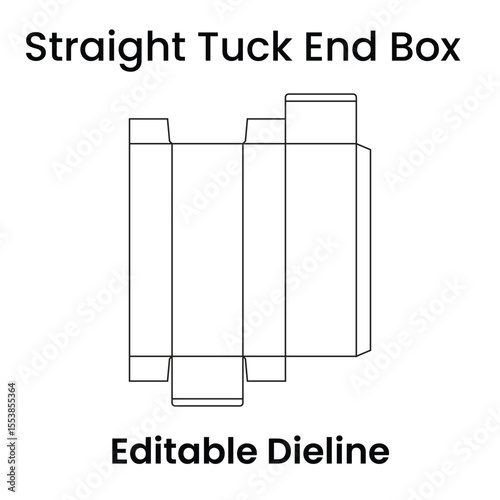 straight tuck end box dieline, tuck end box template, box dieline template, straight tuck box layout