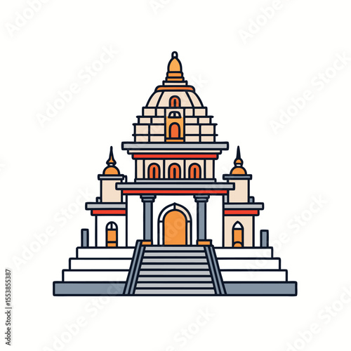 vector illustration of a temple