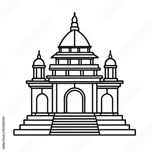 vector illustration of a temple