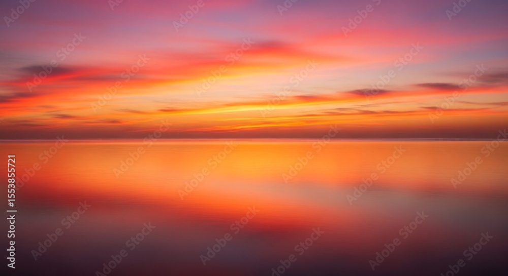 Naklejka premium sunset over the lake